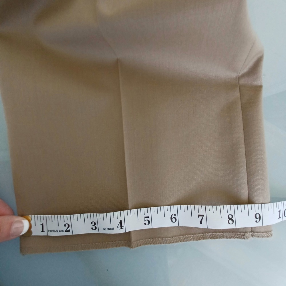 Tommy Hilfiger Joseph Mens 2-Piece Suit Tan 100% Worsted Wool 44R W38 Unfinished - Picture 11 of 14